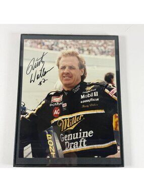Rusty Wallace Autographed Framed NASCAR Photo Miller Genuine Draft 8x10